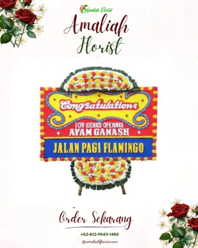 Bunga Papan Congratulation di Lidah Wetan